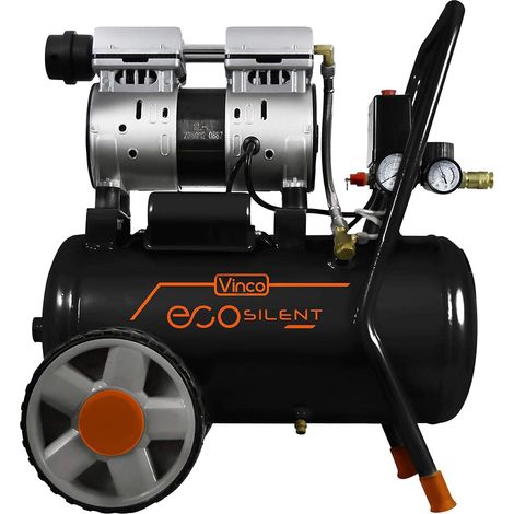 Compressore aria Silenziato Portatile 50 lt Vinco Eco Silent con ruote 8 Bar (1/2)