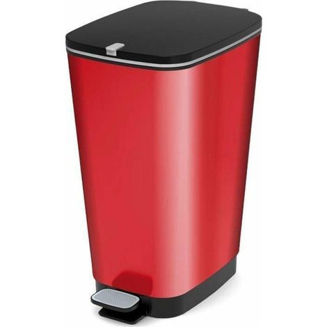 Mülleimer Kis Chic Bin Style 50 Liter rot Polypropylen (1/3)
