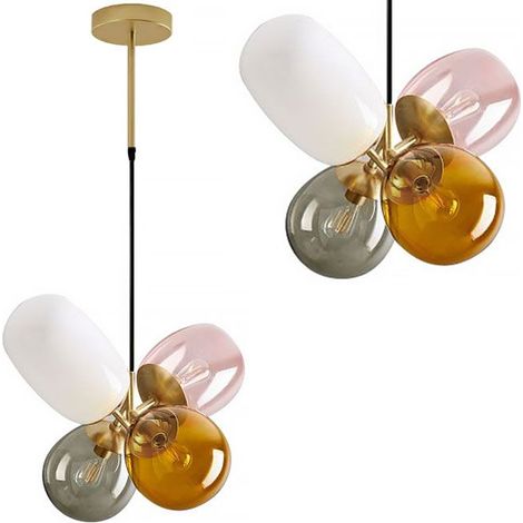 DECKENLAMPE GLAS MULTICOLOUR APP436-4C