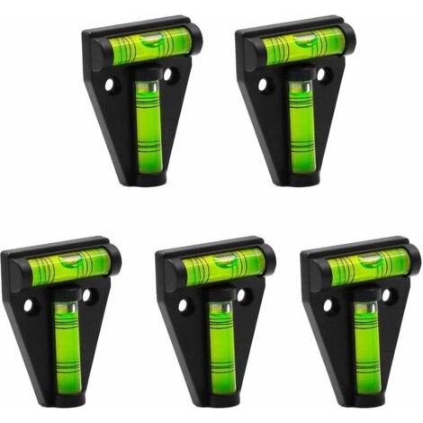 5Pcs Niveau à bulle RV T Level, niveau à bulle polyvalent 2 voies Niveau à bulle de type T pour VR, machines, meubles, trépieds, mesure d'équipement de caméra (1/5)