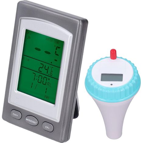 Thermomètre de Piscine Flottant sans Fil, Thermomètre de Piscine Numérique à Distance Facile à Lire, Thermomètres Flottants pour Piscine, Bains à Remous