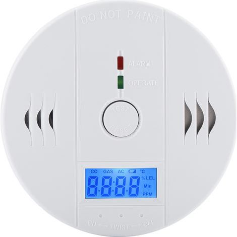 Detector de monóxido de carbono LCD para el hogar, alarma de CO, detector de CO (1/5)