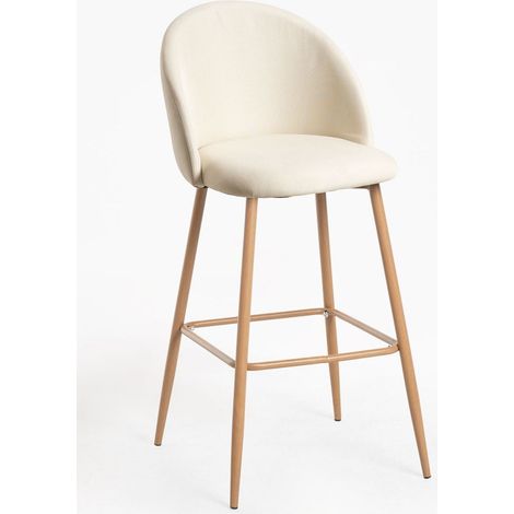 Packs Taburetes Cocina - Pack 2 Taburetes Vint Tela - Beige (1/5)