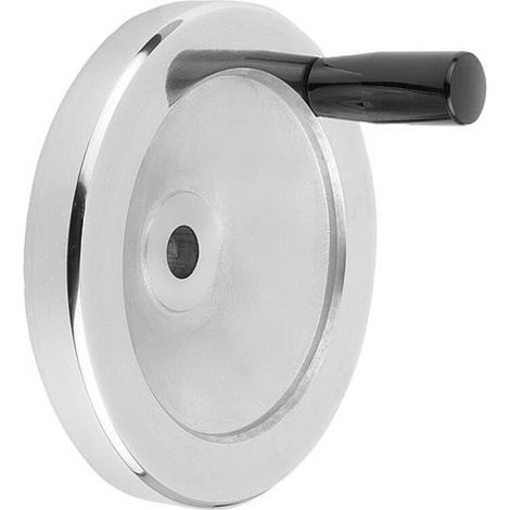 KIPP Scheibenhandrad D1=100 Passbohrung D2=12H7 Aluminium Duroplast Griff (1/2)