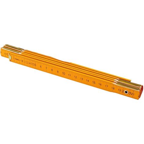Topex Regla Plegable 1 metro Madera Duradera Amarilla