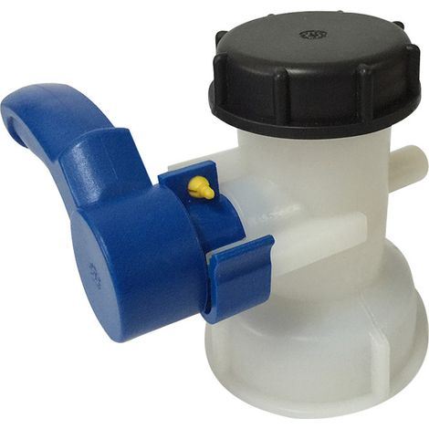 Vanne papillon intégrée en plastique DN40 (62 mm) pour cuve IBC 1000 litres 2" / 62 mm, SEMAket (1/3)