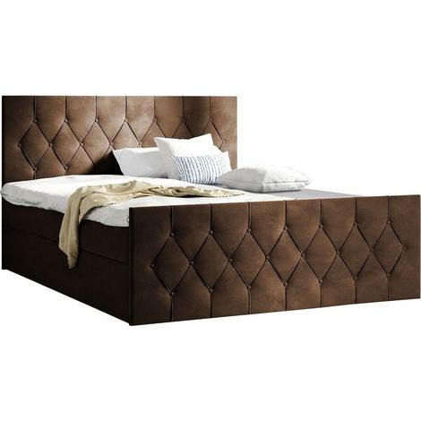 Lit boxspring Hortulus II, Mikrofaza 20, Continental, Double, 160x200, Tissu, Disponible, 167x216x103cm (1/5)