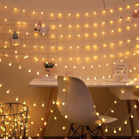 10 m lange Lichterkette mit 80 LEDs, für Karneval, Hochzeit, Außenbereich, Innenbereich, Gartenbeleuchtung – RW, Innenmöbel-Dekoration, Weihnachtsdekoration, Lichterketten (1/5)