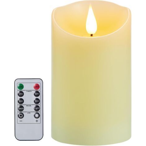 BUNTHAUS 7.5 x 15cm ,Bougies LED à Piles, Bougies LED Décoratives avec Télécommande, Flamme 3D Réaliste, Sécurité Sans Flamme, pour Noël, Décoration de La Maison, Fête, Mariages (1/5)
