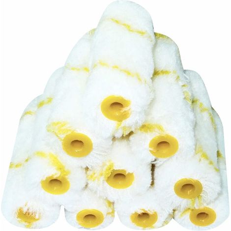 Manchon de Rouleau Peinture - 100 mm x 30 mm - Diamètre Intérieur 6 mm - Pour Murs Plafonds Portes - Fibres Polyamide - Lot de 10 (1/5)
