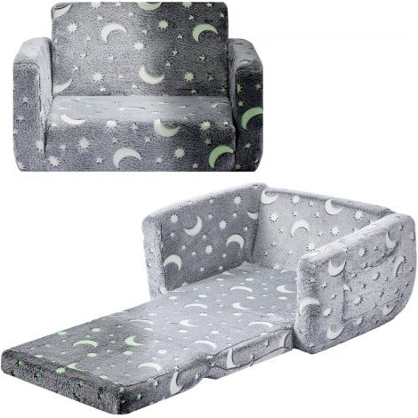 Canapé pour Enfants Convertible - Fauteuil Chaise Longue 2-en-1 (1/5)
