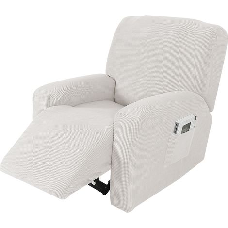 Housse extensible pour fauteuil inclinable (4 pièces séparées) - Housse de protection douce pour canapé, chambre ou salon. (1/5)
