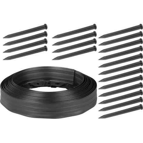 Rasenkante Strend Pro Garden, elastisch, schwarz, Länge 10 m, 6 cm