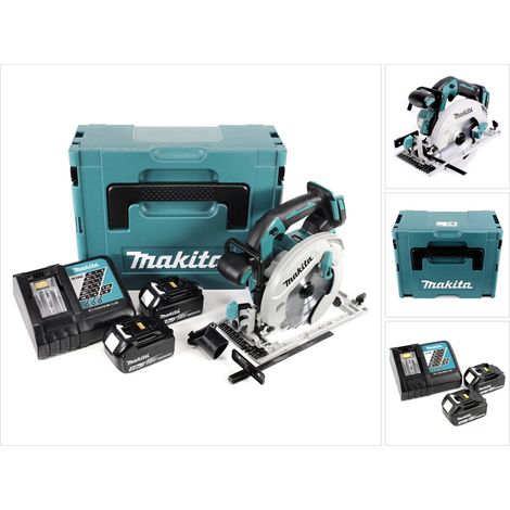 Makita DHS 680 RFJ Akku Handkreissäge 18 V 165 mm Brushless + 2x Akku 3,0 Ah + Ladegerät + Makpac