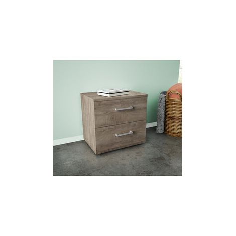 KIT COMODINO 2 CASSETTI 48x36x41cm ROVERE