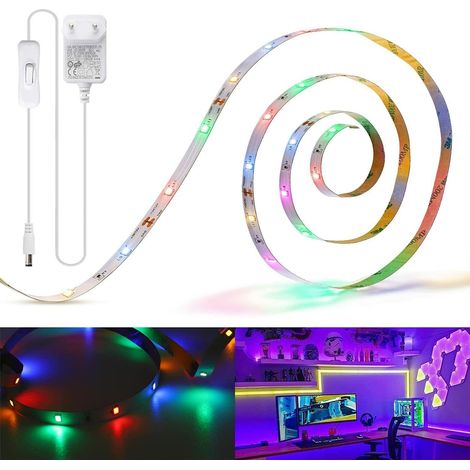 Kit Striscia Led 12V 5,5W SMD 2835 3 metri IP20 4 colori RGBY Aigostar (1/4)