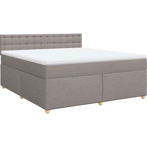 Maison Exclusive - Giroletto a Molle con Materasso Tortora 180x200 cm in Tessuto (1/5)