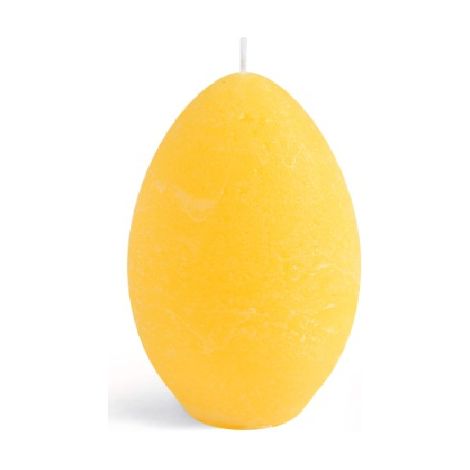 Pl Egg Kerze Rustikales Gelb 11 cm 11x7,7x7,7 cm