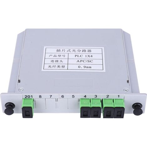 SC APC 4-Blatt-Lichtwellenleitersplitter, Singlemode-PLC-Lichtwellenleiter-Trennmodul (1/5)