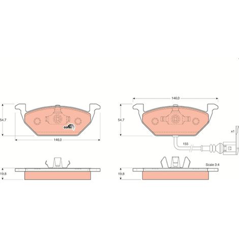 TRW GDB1386 Tamponi anteriori TRW HAM (1/5)