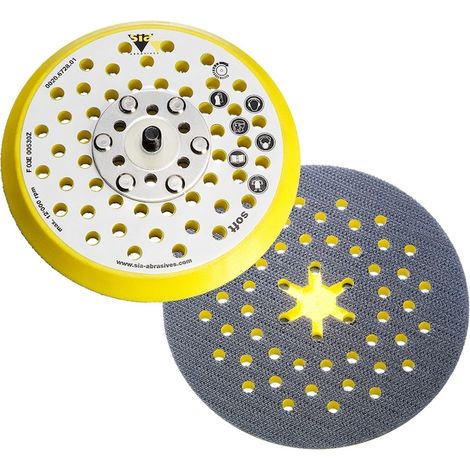 Plateau de ponçage SIAFAST - Auto-agrippant - 125MM - 54 trous - SIA ABRASIVES