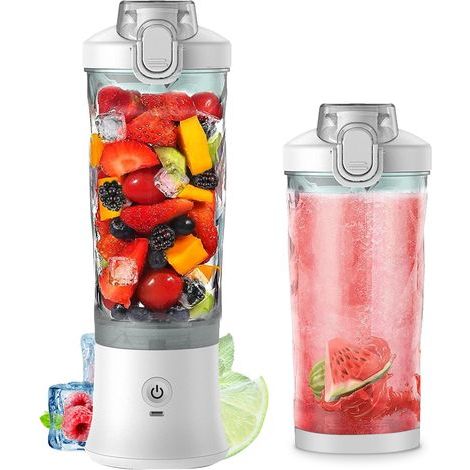 Tragbarer 600-ml-Standmixer, praktischer Mixbecher für Shakes und Smoothies, 6 Klingen, 150 Watt, wasserdicht (1/5)