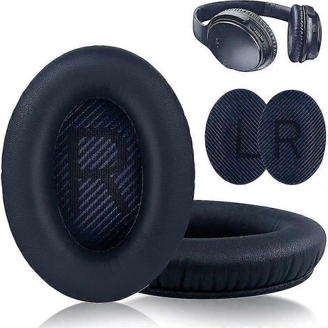 Ersatz-Ohrpolster aus weichem Kunstleder für Bose QC35/25/15 Kopfhörer-Dark Blue (1/3)