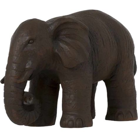 Grande statue en résine éléphant marron