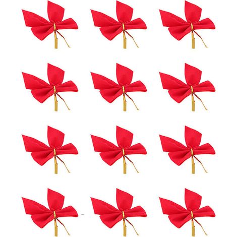 Nœud décoratif rouge pour sapin de Noël, fête et jardin – DELKEVIC
