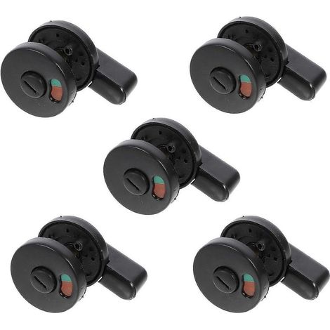 Lot de 5 verrous de porte avec indicateur de confidentialité pour toilettes publiques (1/5)