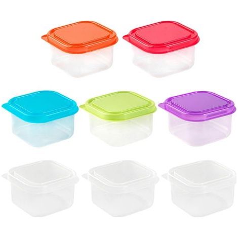 Boîte de congélation hermétique, lot de 8, petits récipients alimentaires avec couvercle, mini-récipients alimentaires (1/5)
