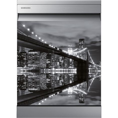 Stickers Lave vaisselle - New York - 60x60 cm - Adhésif BRILLANT (1/2)