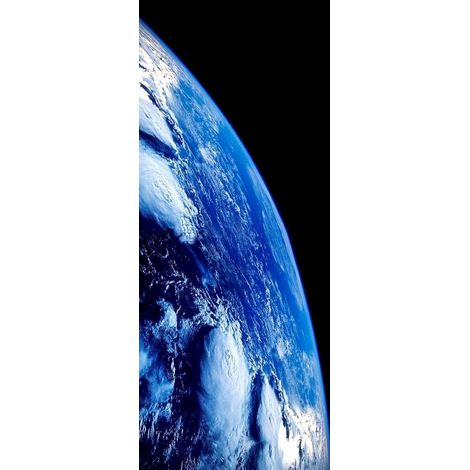 Stickers pour porte - Papier peint adhésif pour porte - PVC - Dos pré-collé - Repositionnable - Décoration intérieure - Pour salon, chambre et bureau - Papier peint adhésif - 200 x 77 cm (1/5)