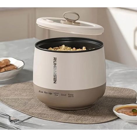 Cuiseur à riz - cuiseur vapeur - chauffe-riz - multicuiseur - beige - tactile - électrique - 2 litres (1/3)