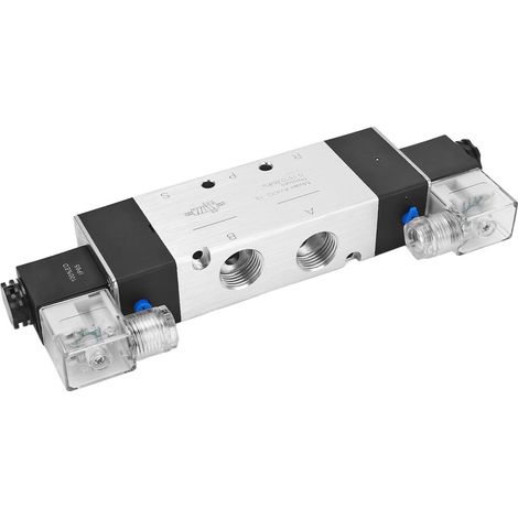 Électrovanne pneumatique à 3 positions et 5 voies, type de connexion électromagnétique, commande électrique 24 V CC (1/5)