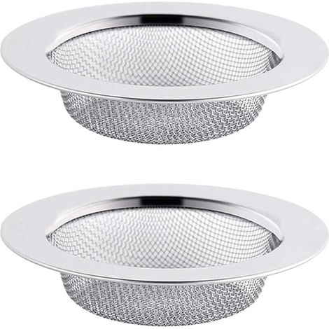 2PCS Filtre à Évier en Acier Inoxydable, Filtre de Vidange de 11,5 cm, Crépine d'évier, Tamis d'évier, Crépine d'évier de Cuisine (1/4)
