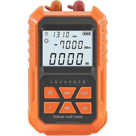 Outil de test de câbles à fibre optique 4 en 1 : wattmètre optique, localisateur visuel de défauts, stylo lumineux LED (5 km), éclairage OPM, réseau. (1/5)