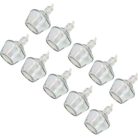 10 flacons brûleurs à alcool en verre de 150 ml pour usage en laboratoire. (1/5)