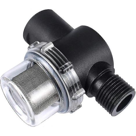 Filtre à eau de rechange pour camping-car, crépine à visser de 1/2 pouce compatible avec les pompes WFCO ou Shurflo (remplace 255-313, noir et argent, 1 pièce) - YuJ (1/5)