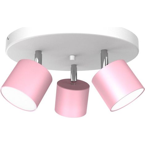 Plafonnier DIXIE 3x20W GX53 Milagro tissu rose 30cm (1/5)