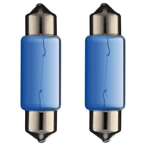 2x Ampoule SV8.5 5W 10X36 24V BLEU camion fourgon voiture tracteur véhicule agricole