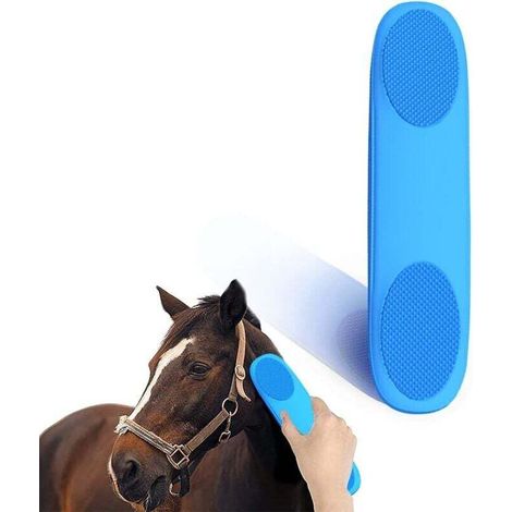 Brosse Cheval Brosse Magique Cheval, Brosse Caoutchouc Chevaux, Brosse Cheval 6 en 1, Brosse Chevaux Noir Massage/Toilettage/Nettoyer, convient aux Chevaux/Bovins/Chiens/Moutons