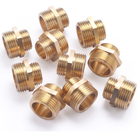 Nipplo doppio maschio, ridotto, M20x27 - M15x21, 10 pezzi NOYON & THIEBAULT