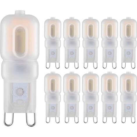G9 LED-Lampe, 3 W (entspricht 20–25 W Halogenlampe), 10er-Pack, T4 G9, 220 V, G9-Sockel, warmweiß (3000 K) (1/5)