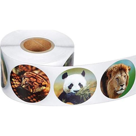 Autocollants Muraux Animaux Forêt 3d en Papier Kraft, Motifs Réalistes, Faciles à Décoller et Coller, Décor Créatif pour Chambre D'garçon et Filles et Atelier Bricolage (1/5)