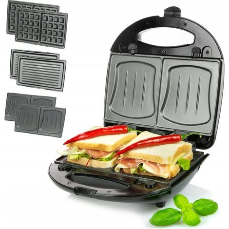 3-in-1 Elektrogrill Waffeleisen Toaster FIRST AUSTRIA