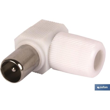 Connettore antenna maschio a gomito (9,5 mm)
