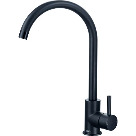 Deva Indi Kitchen Sink Mixer Tap - Matt Black (1/5)