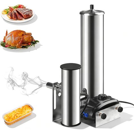 Générateur de Fumée Froide avec Pompe, Fumoir à Froid Inox 304, Générateur de Fumée Réglable avec Double Filtration pour Smoker Barbecue, Viande Poisson Fromage, Fumage Longue Durée 8-12H (1/5)