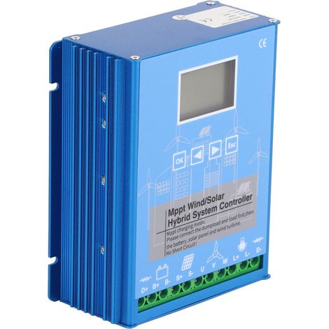 24V 48V MPPT Wind-Solar-Hybrid-Laderegler, universeller LCD-Energieladeregler, Windkraft 1000W, Photovoltaik 1000W (1/5)